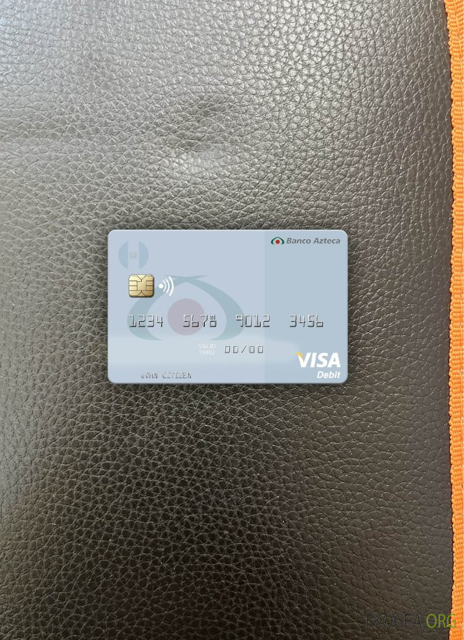 Guatemala Azteca Bank carte de débit visa photolook , avant